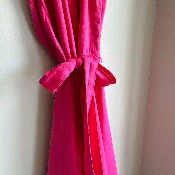 Vintage Y2K Ralph Lauren Pink Linen Halter Dress – Size 12 – $345 Value - Picture 9 of 12